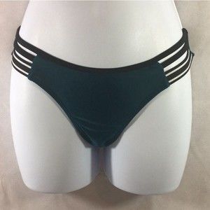 Xhilaration Womens Mid Rise Hipster Bikini Bottom Only Teal Size Juniors XS